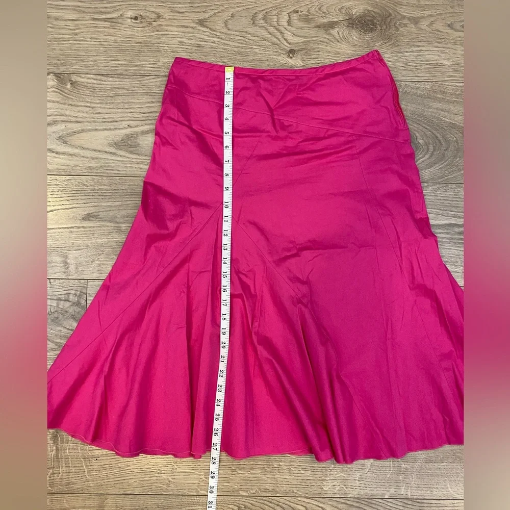 Costa Blanca Hot Pink A-Line Skirt cotton spandex size M summer resort - Picture 4 of 8